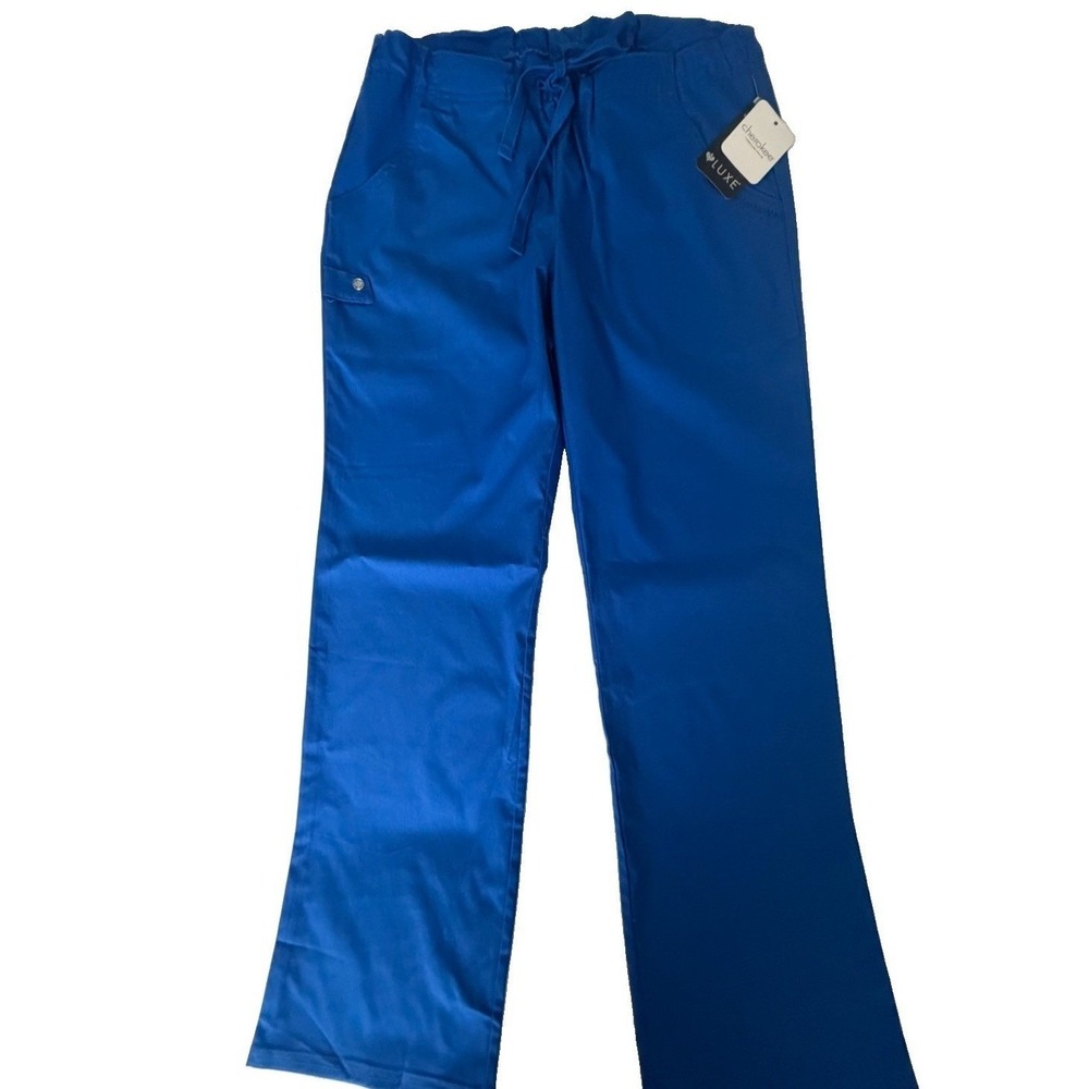Cherokee Women's Scrubs Luxe Low Rise Drawstring Pant, Royal Size S New